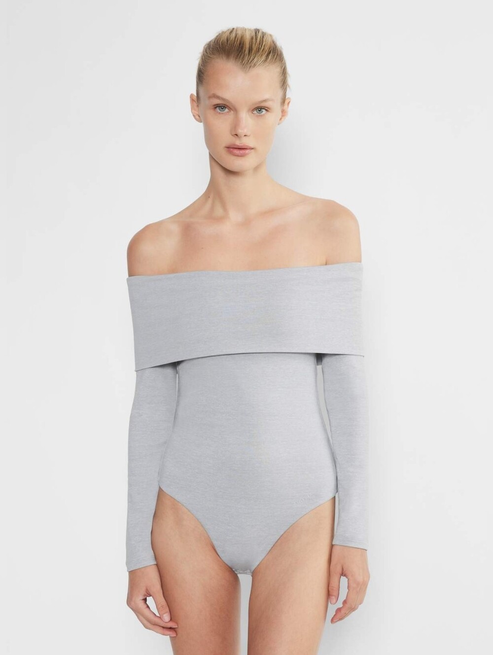 NEW Aritzia Contour Deco Bodysuit In Heather Chrome